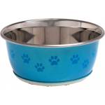 Duvoplus Flamingo Feeding and drinking bowl Selecta Round Blue & Silver - иноксова купа за вода или храна - СИНЯ, размер Ø15см / 950 мл, Белгия - 43057