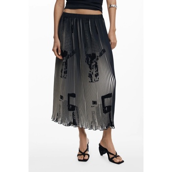 DESIGUAL Дамска дълга пола desigual, Размер xs, Цвят Черен (25wwfw09_ne2000)