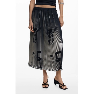 DESIGUAL Дамска дълга пола desigual, Размер xs, Цвят Черен (25wwfw09_ne2000)