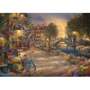 Schmidt Spiele - Puzzle Thomas Kinkade: Amsterdam - 1 000 piese
