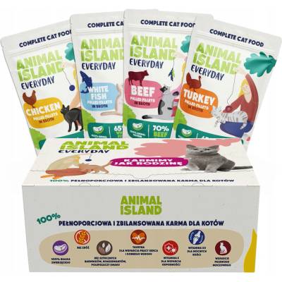 Animal Island Everyday in Broth mix chutí krmivo v omáčce 80 x 85 g