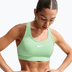 Nike Спортен сутиен Nike Swoosh cucumber calm/white