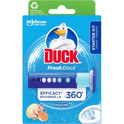 DUCK ароматизатор за тоалетна чиния, Свеж диск, Океан, 36мл