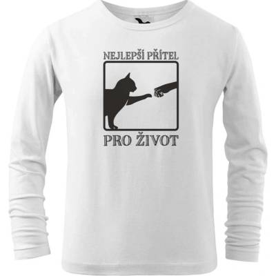 Dobrý triko Dětské bavlněné triko Nejlepší přítel Bílá
