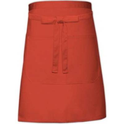 Link Kitchen Wear Pekařská zástěra s kapsou X964T Terracotta Pantone 4840 90x50cm