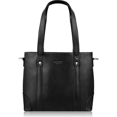 Paolo Peruzzi dámská kožená shopper přes rameno černá