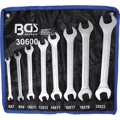 BGS technic Oboustranné klíče 6x7-20x22 mm. Sada 8 dílů v tašce BGS 1030600
