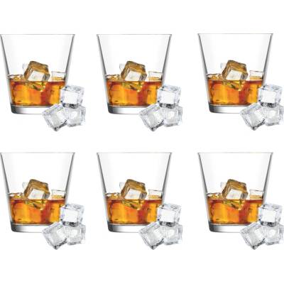 LAV Sklenený pohár WHISKEY 6ks 8,8x8,5 cm 255 ml