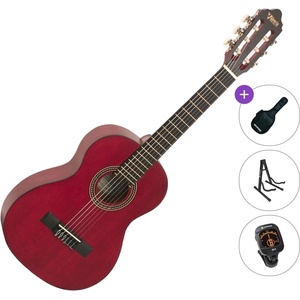 Valencia VC202 Standard SET Transparent Wine Red Класическа китара с размер 1/2