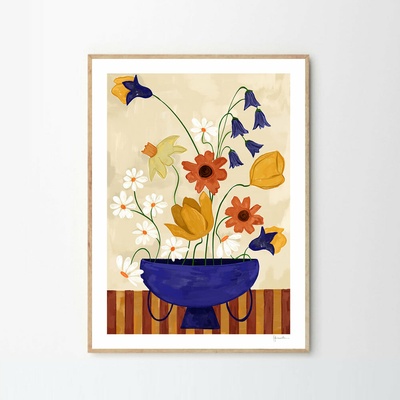 The Poster Club Plagát Blue Lady by Stine Belden Røed 50x70cm