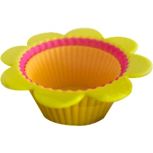 Horecano Bakery-Силиконови формички за мъфини ЦВЕТЕ 6бр (g26 / 6114) (0198424)