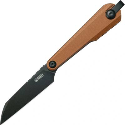 KUBEY YAG Blackwash 14C28N Blade Brown Micarta KU450C