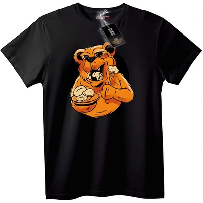 NOONEBRAND Тениска Мечка с Храна - 5XL, White