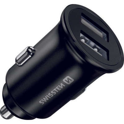 SWISSTEN CL adaptér do auta 2x USB-A čierna / 20W (20115000BOX)