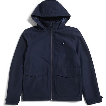 Image 1 of Farah Men's Surrey Hooded Weather-Resistant Trench Coat - True Navy