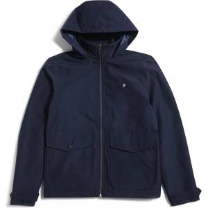 Farah Men's Surrey Hooded Weather-Resistant Trench Coat - True Navy