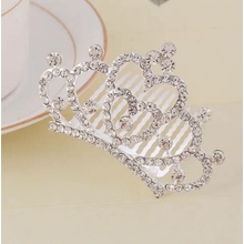 B-TOP Dívčí korunka do vlasů Princess Heart - stříbrná