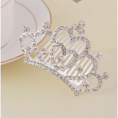 B-TOP Dívčí korunka do vlasů Princess Heart - stříbrná