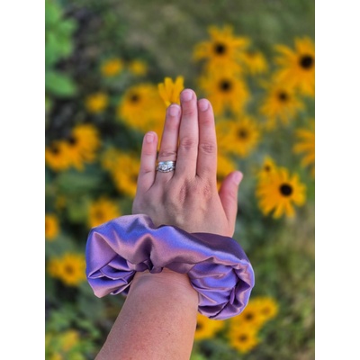 Saténová scrunchie s kapsičkou - dámská Barva: Tmavě modrá – Zboží Dáma