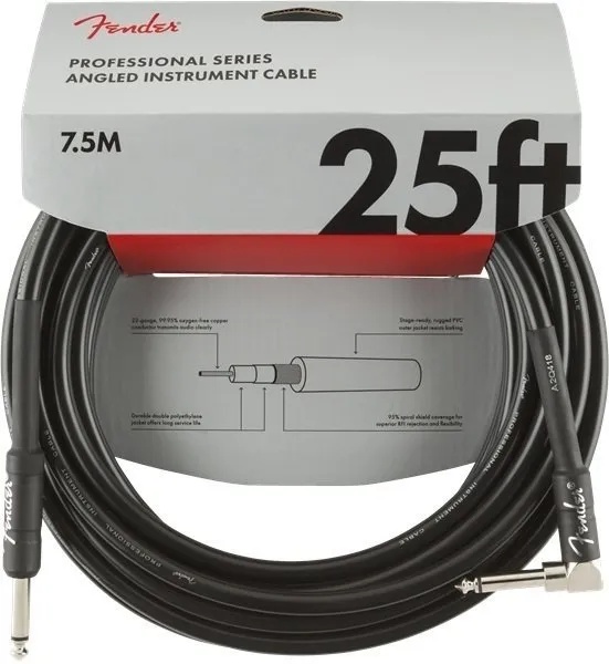 Fender Professional Series 7, 5 m Директен - Ъглов Инструментален кабел (0990820060)