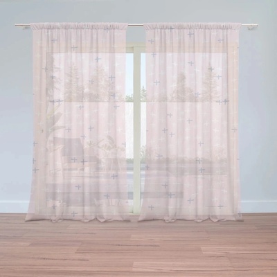 Sablio Záclony Farebné krížiky: 2ks 150x250cm