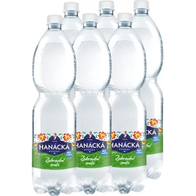Hanácká Kyselka voda minerální ochucená zahradní směs 6 x 1,5 l