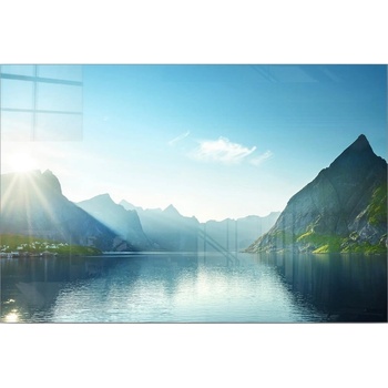 Wallity Картина върху стъкло 100x70 cm Fjord - Wallity (402MGN2303)