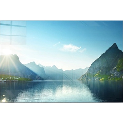 Wallity Картина върху стъкло 100x70 cm Fjord - Wallity (402MGN2303)