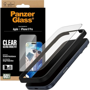 Panzer - Ултраширок протектор за екран с EasyAligner - iPhone 17 Pro - Черен