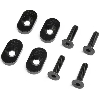 Losi 1:5 DBXL 2.0 4WD: Vložka lože motoru 21T černá šroubky 4 ks