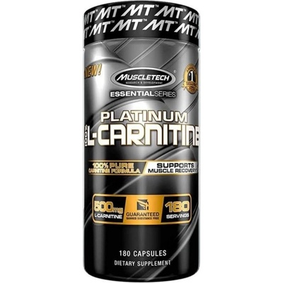 MuscleTech Platinum 100% L-Carnitine, 180 Capsules