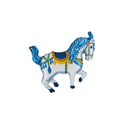 GRABO fóliový balónek MINI Kůň cirkus modrý 14 35cm nafukovací
