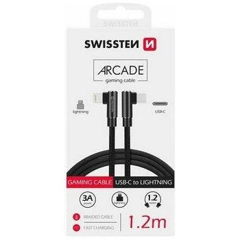 Swissten 71529900 ARCADE USB-C / LIGHTNING, 1,2m, černý