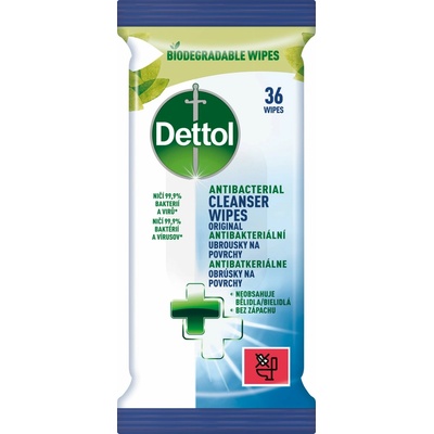 Dettol Antibakteriální ubrousky na povrchy s vůní limetky 36 ks