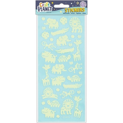 WEST DESIGN West Design Samolepky svítící ve tmě 10 × 23 cm Zvířata ze Zoo