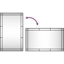 Image 1 of vidaXL Стенно огледало, черно, 60x100 см, правоъгълно, желязо (358631)
