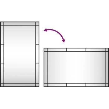 Image 1 of vidaXL Стенно огледало, черно, 60x100 см, правоъгълно, желязо (358631)