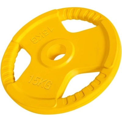 Gorilla Sports pogumovaný liatinový kotúč 15 kg 355 mm