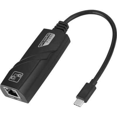 ESTILLO Мрежови адаптер Estillo 10/100/1000 Mbps, USB-C 3.1 към RJ45, Черен (EST-USBC-10-100-1000LAN)