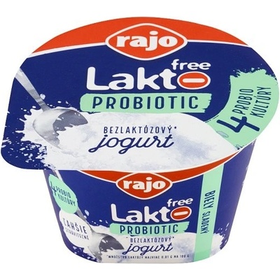 Rajo Lakto Free Probiotic biely sladený jogurt 150 g