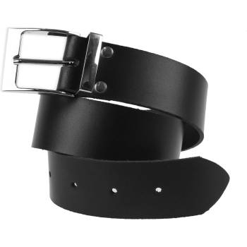 Image 1 of Black & metal черен колан - pas-064