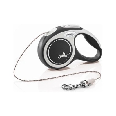 flexi Comfort S -Автоматичен повод за кучета 5м лента, до 15кг, черно