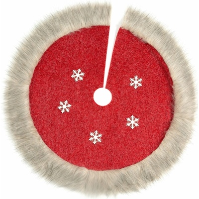 EUROFIRANY VIANOČNÁ SUKŇA POD STROMČEK SNOWFLAKE 100 CM ČERVENÁ