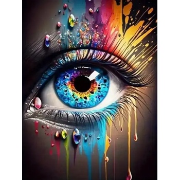 Norimpex - Puzzle Diamant painting: Colored eye 30x40cm - 1 - 39 piese