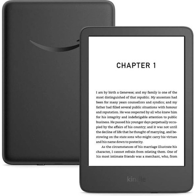 Електронна книга Amazon Kindle 2024 11th Gen (RS23CV), 6" (15.24cm) E-ink сензорен екран, Wi-Fi, Bluetooth, USB-C, 16GB Flash памет, 300PPI, черна (RS23CV)