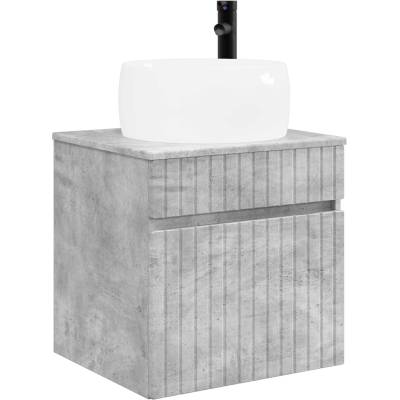 vidaXL Мивка за стена Бетонно сиво 49 x 44, 5 x 66 см (890615)