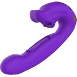 SuperLove Bitting & Double Tongue Tapping Dual Vibrator Purple