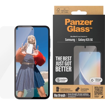 Panzer Стъклен протектор PanzerGlass за Samsung Galaxy A35 5G, Recycled, UWF, Черен