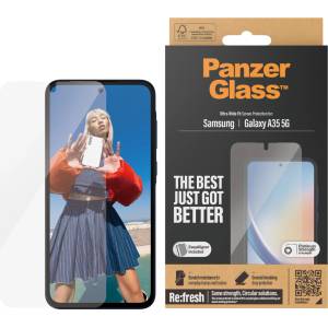 Panzer Стъклен протектор PanzerGlass за Samsung Galaxy A35 5G, Recycled, UWF, Черен