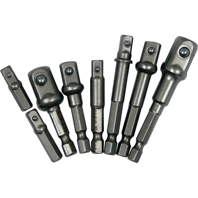 Súprava adaptérov do vŕtačky HEX 1/4" na gola hlavice 8 ks